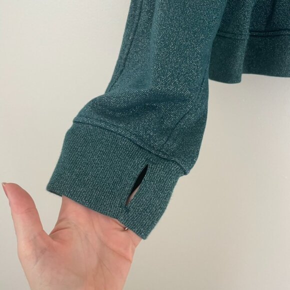Lululemon Scuba Oversized Half Zip Hoodie Spark Storm Teal/Silver Size XL/XXL - Picture 7 of 8